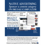 Native advertising flier.